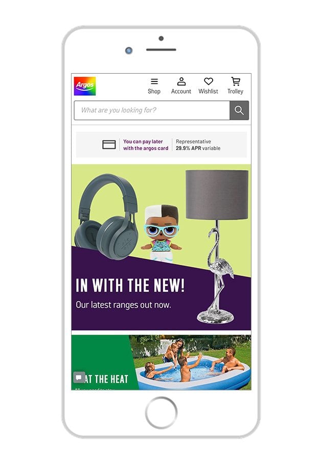 Argos Mobile Website